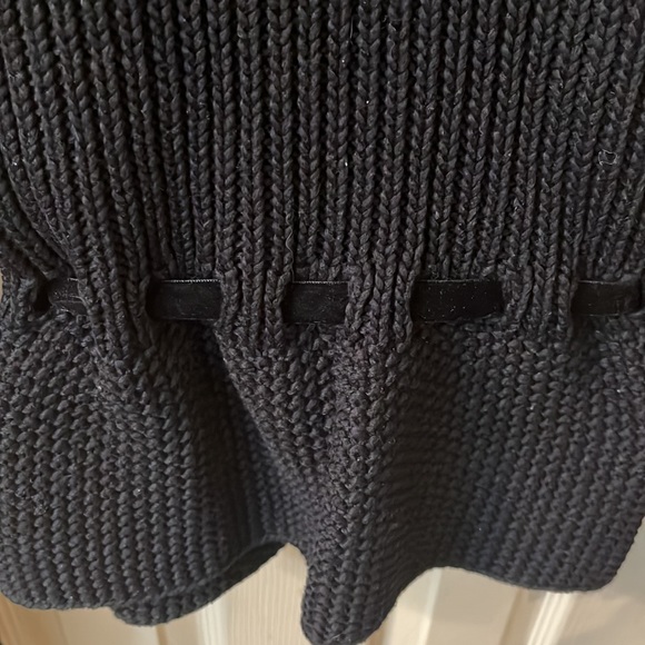 RALPH LAUREN SWEATER W VELVET TIE SIZE MEDIUM - Picture 4 of 5